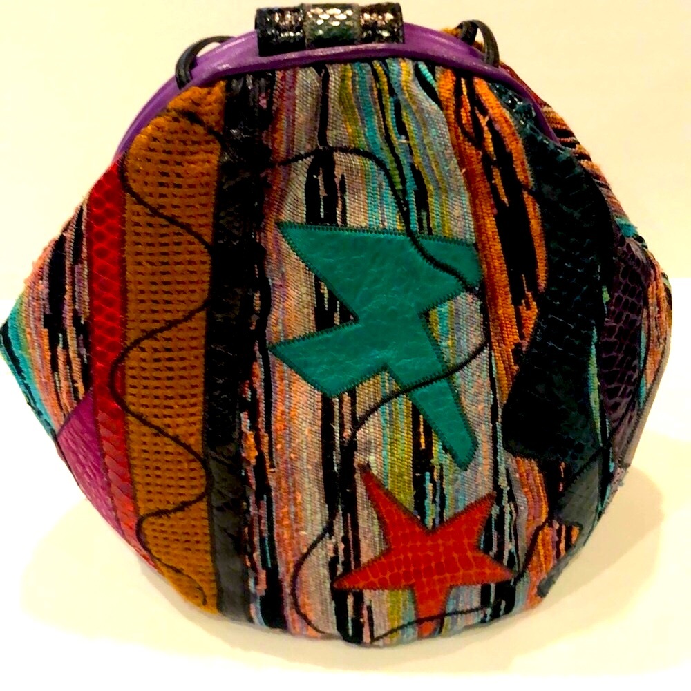 Sharif Vintage 1980's Mixed Material(s) Shoulder Bag-  Excellent Used Condition - Picture 13 of 14